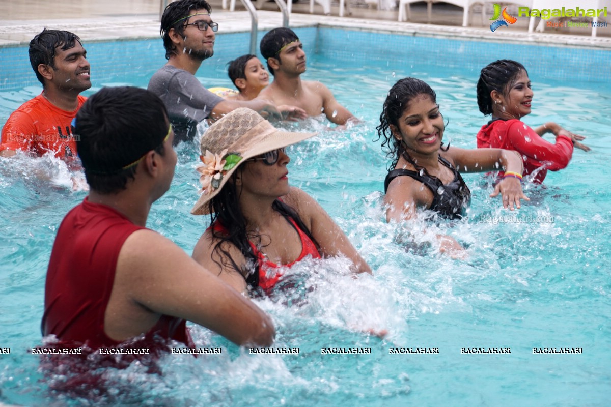 Naughty 90's Aqua Zumba Pool Party by Abhimanika Tavi at Water, Hyderabad