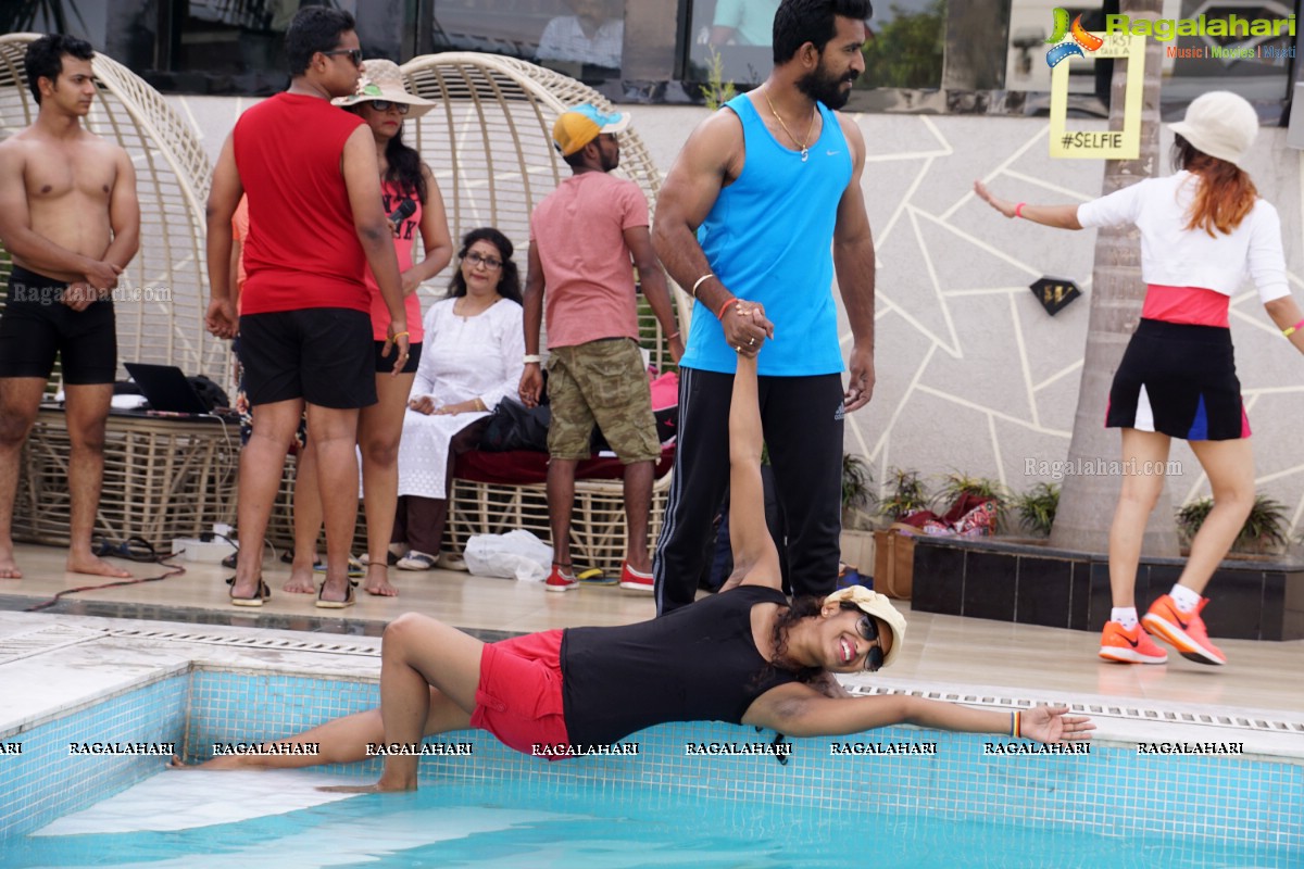 Naughty 90's Aqua Zumba Pool Party by Abhimanika Tavi at Water, Hyderabad