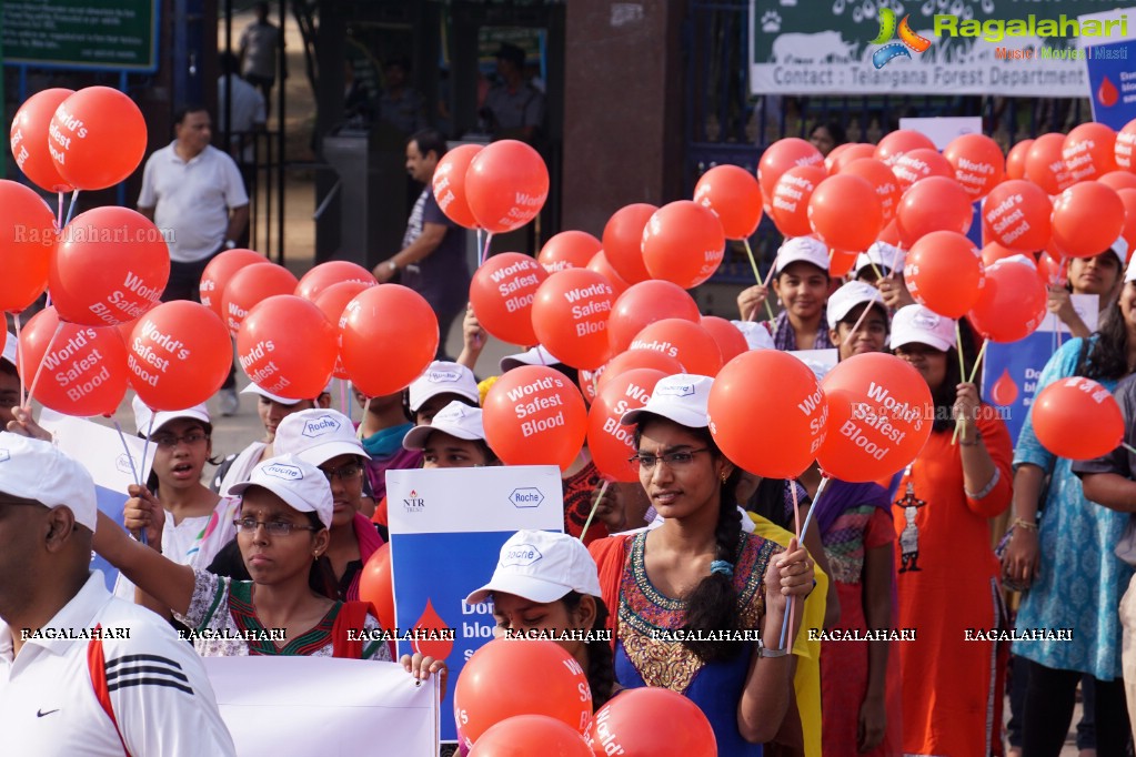 NTR Trust' Awareness Walk on Blood Safety in Association with Roche Diagnostics, Hyderabad