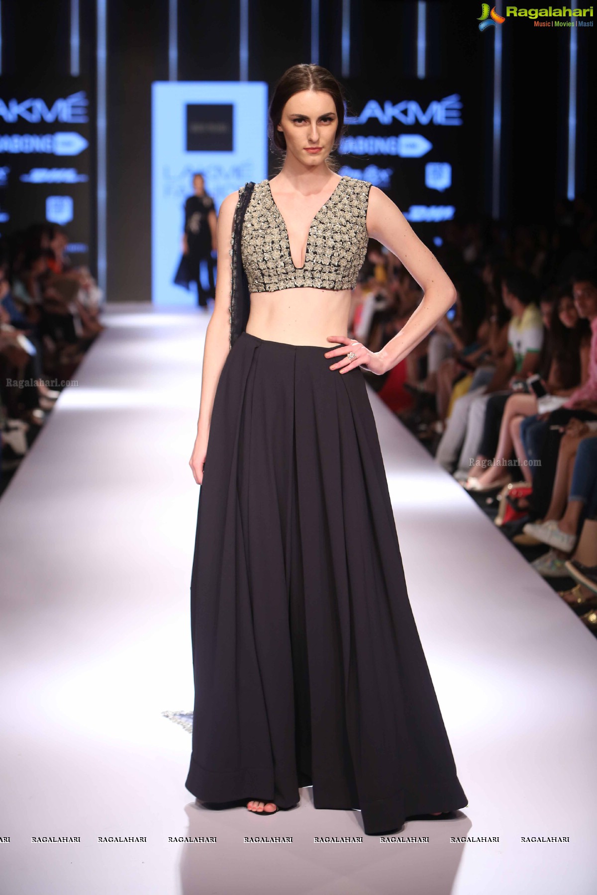 Models showcasing Ridhi Mehra's ‘Prism’ Collection at Lakme Fashion Week