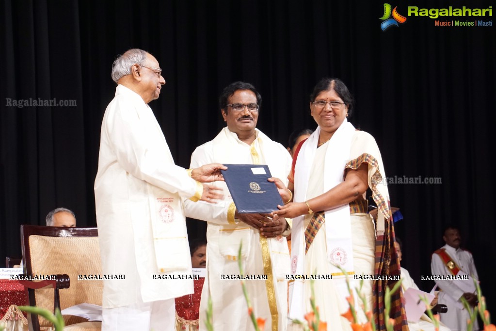 University of Hyderabad Convocation 2015 at Shilpakala Vedika, Hyderabad