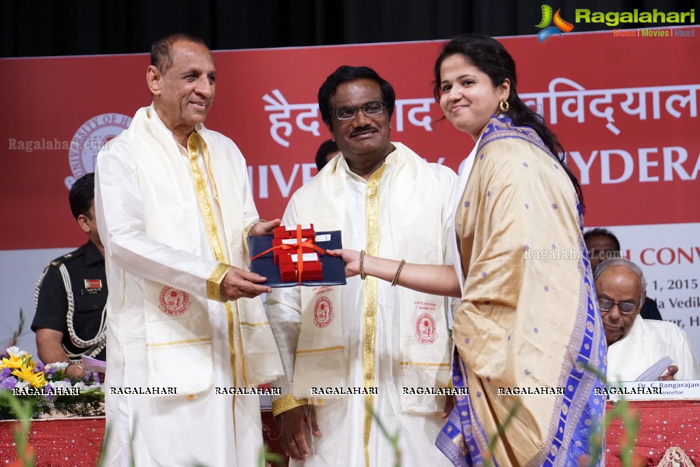 University of Hyderabad Convocation 2015 at Shilpakala Vedika, Hyderabad