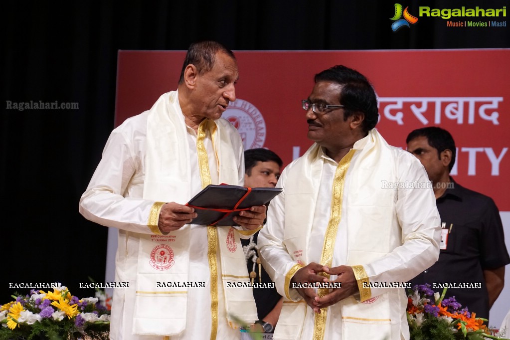 University of Hyderabad Convocation 2015 at Shilpakala Vedika, Hyderabad