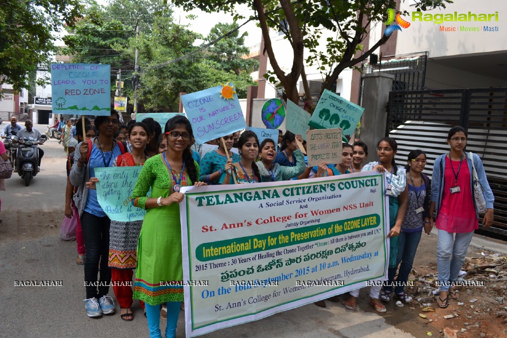 St.Ann's College for Women celebrated International Day of Preservation of Ozone Layer, Hyderabad