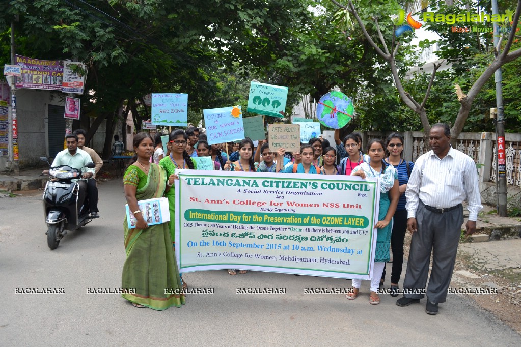 St.Ann's College for Women celebrated International Day of Preservation of Ozone Layer, Hyderabad