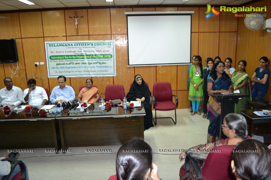 St.Ann's College for Women celebrated International Day of Preservation of Ozone Layer, Hyderabad