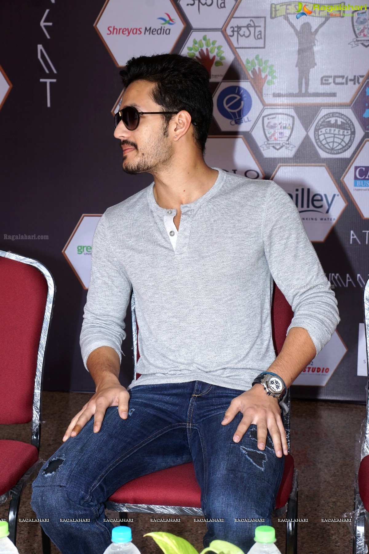 Akhil Akkineni at Escape Reloaded 2015 by St. Francis College for Women, Hyderabad