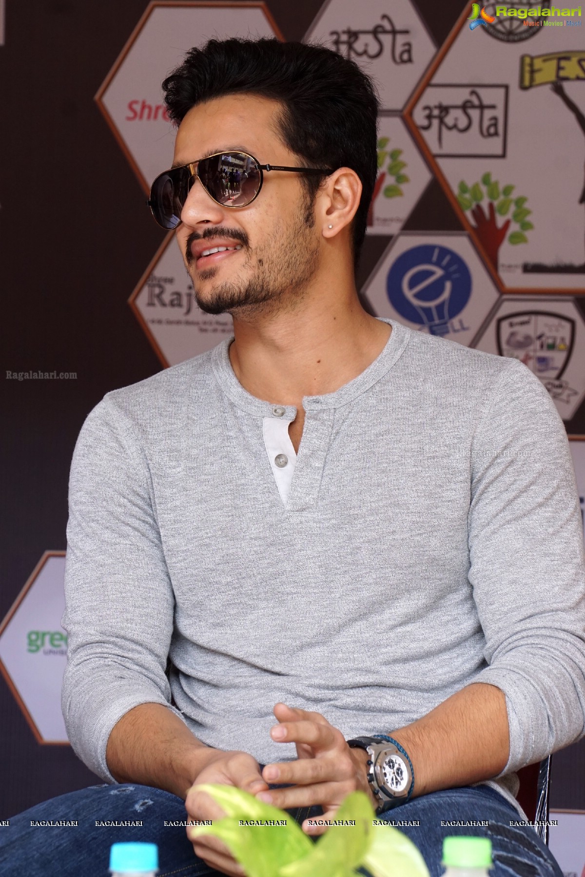 Akhil Akkineni at Escape Reloaded 2015 by St. Francis College for Women, Hyderabad