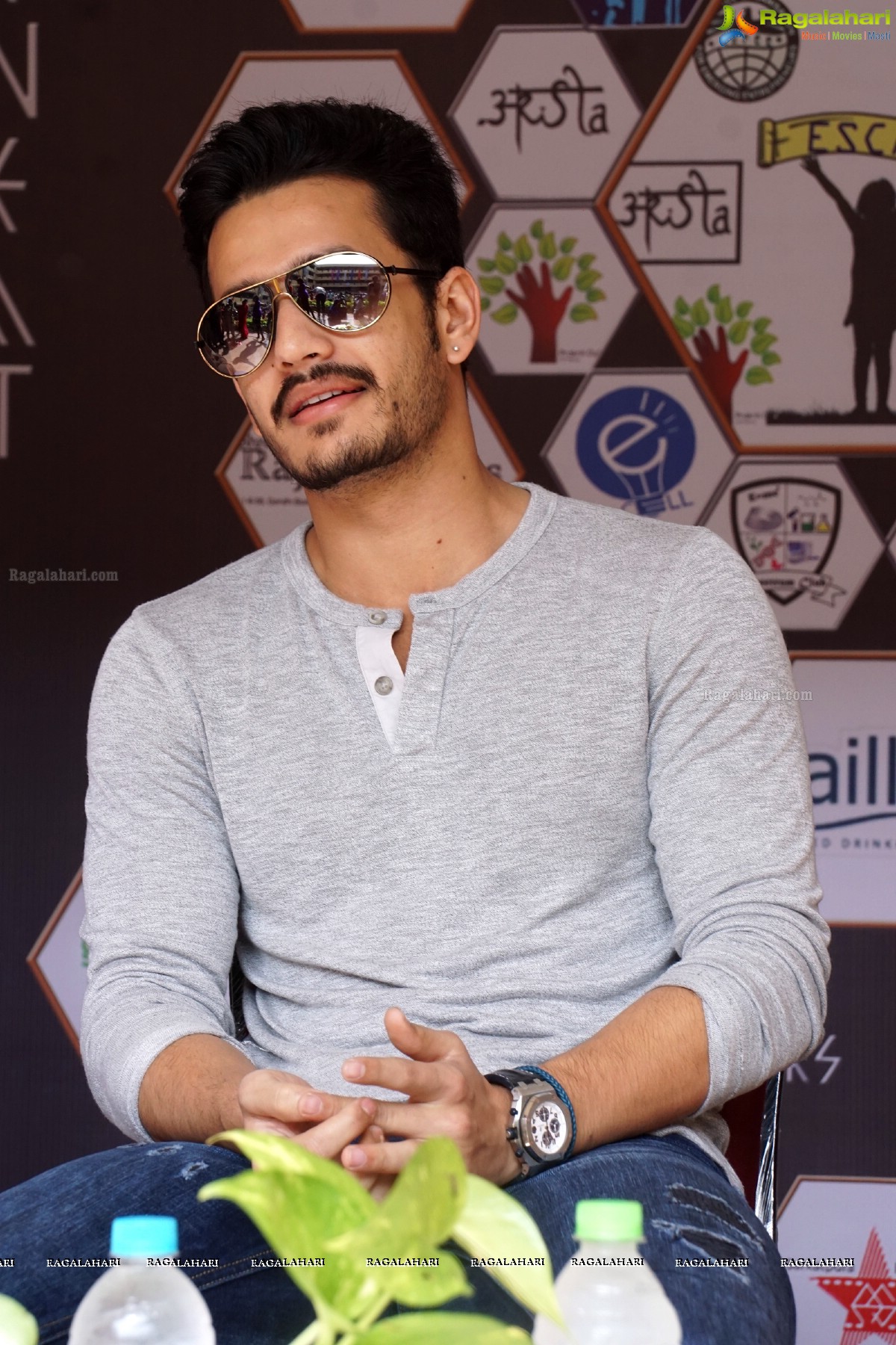 Akhil Akkineni at Escape Reloaded 2015 by St. Francis College for Women, Hyderabad