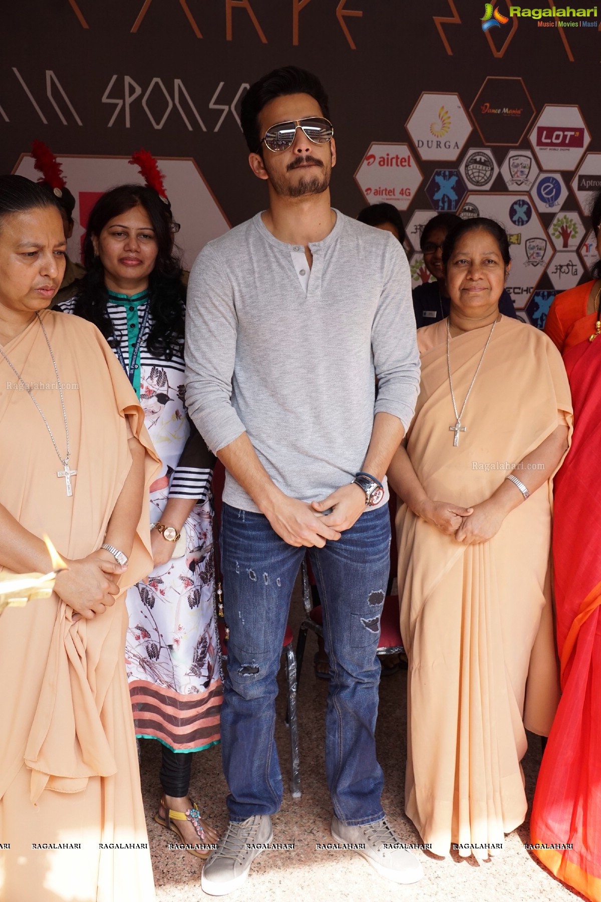 Akhil Akkineni at Escape Reloaded 2015 by St. Francis College for Women, Hyderabad