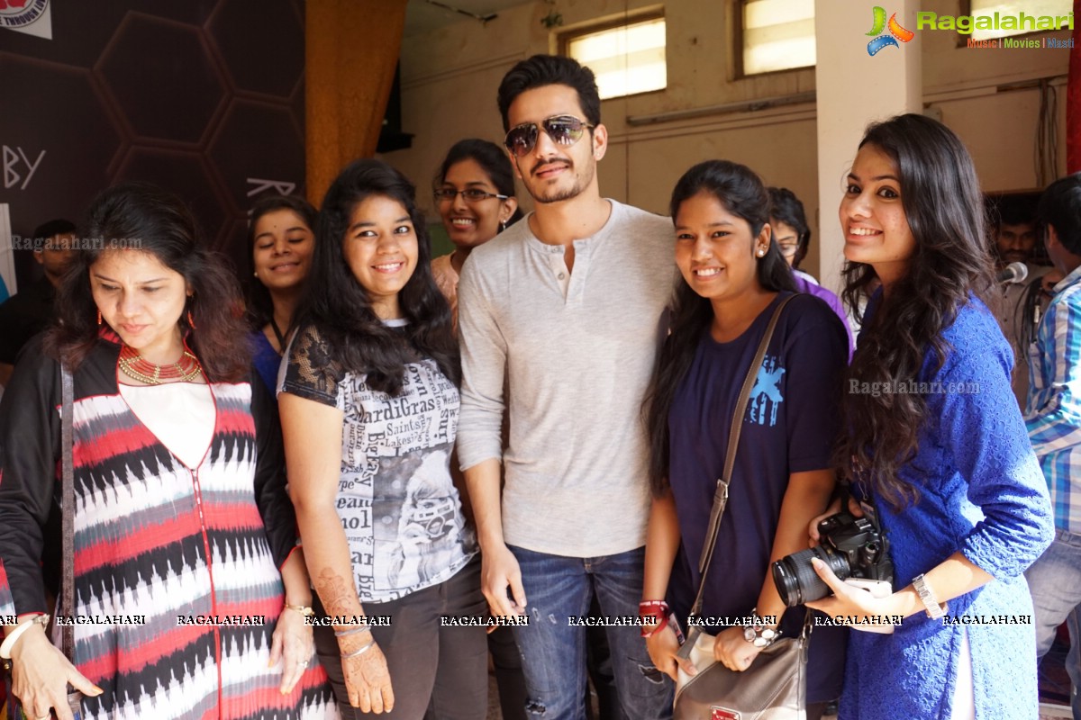 Akhil Akkineni at Escape Reloaded 2015 by St. Francis College for Women, Hyderabad