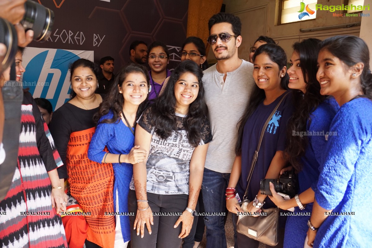 Akhil Akkineni at Escape Reloaded 2015 by St. Francis College for Women, Hyderabad