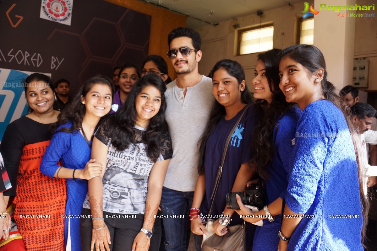 Akhil Akkineni at Escape Reloaded 2015 by St. Francis College for Women, Hyderabad