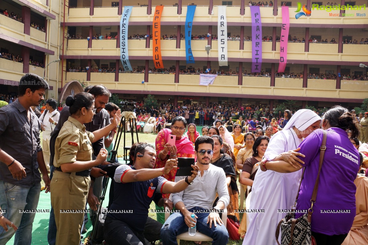 Akhil Akkineni at Escape Reloaded 2015 by St. Francis College for Women, Hyderabad