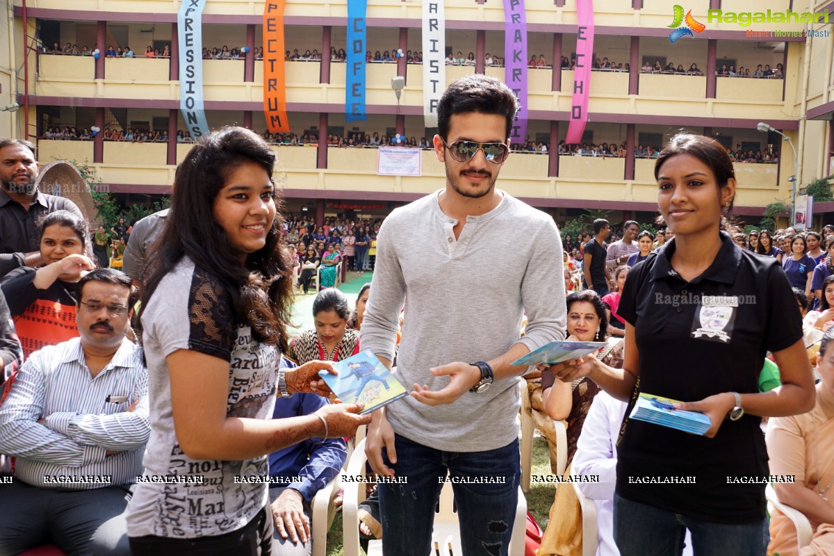 Akhil Akkineni at Escape Reloaded 2015 by St. Francis College for Women, Hyderabad