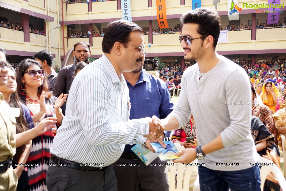 Akhil Akkineni at Escape Reloaded 2015 by St. Francis College for Women, Hyderabad