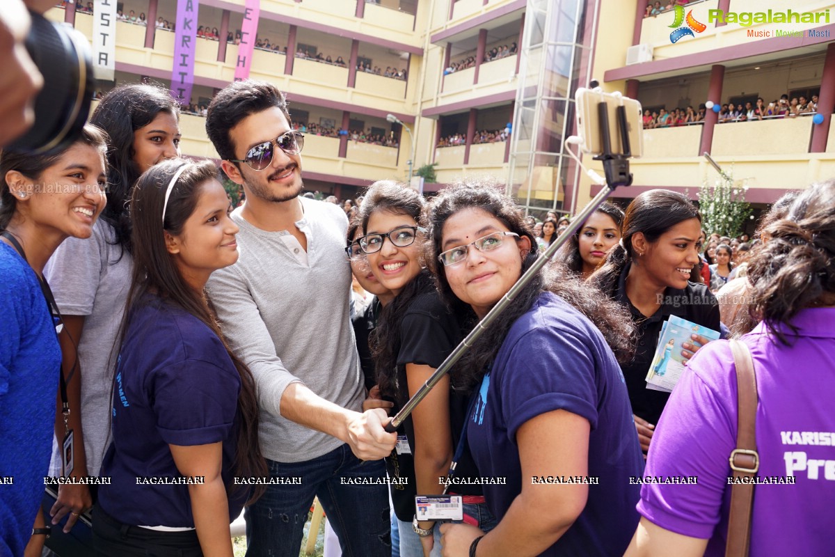 Akhil Akkineni at Escape Reloaded 2015 by St. Francis College for Women, Hyderabad