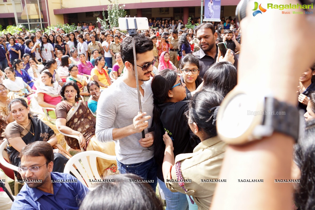 Akhil Akkineni at Escape Reloaded 2015 by St. Francis College for Women, Hyderabad