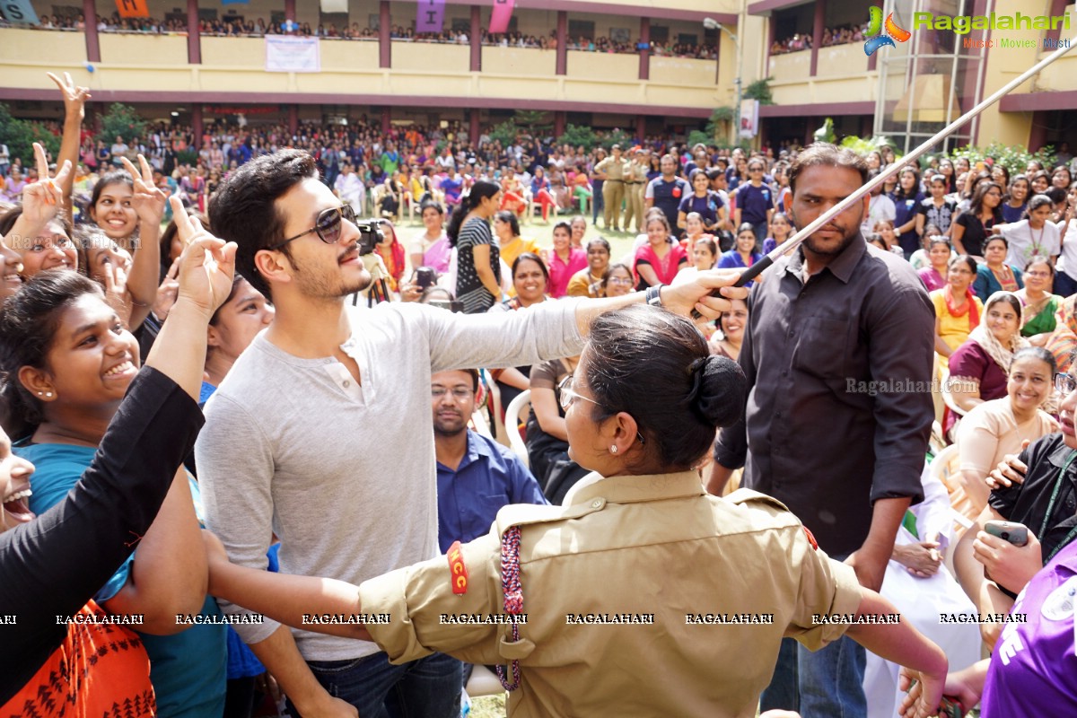 Akhil Akkineni at Escape Reloaded 2015 by St. Francis College for Women, Hyderabad