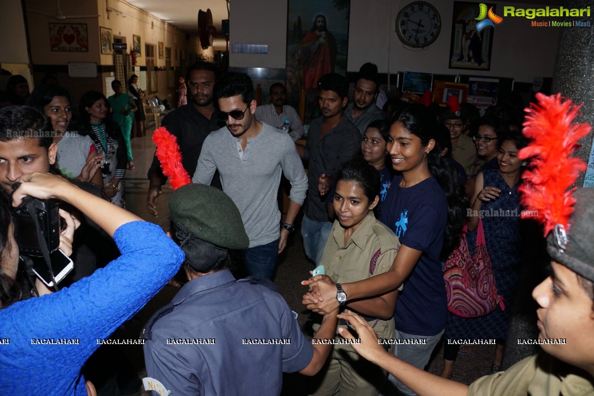 Akhil Akkineni at Escape Reloaded 2015 by St. Francis College for Women, Hyderabad